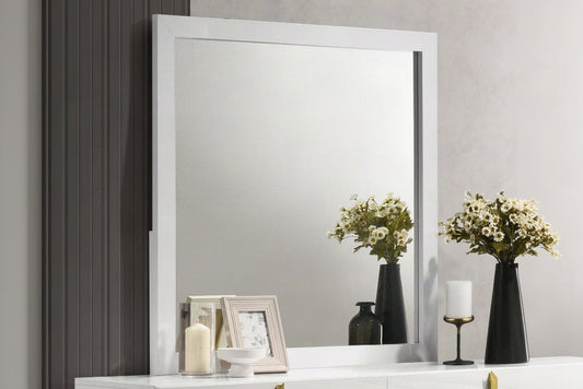 Ines Dresser Mirror White High Gloss 223094 - Venini Furniture 