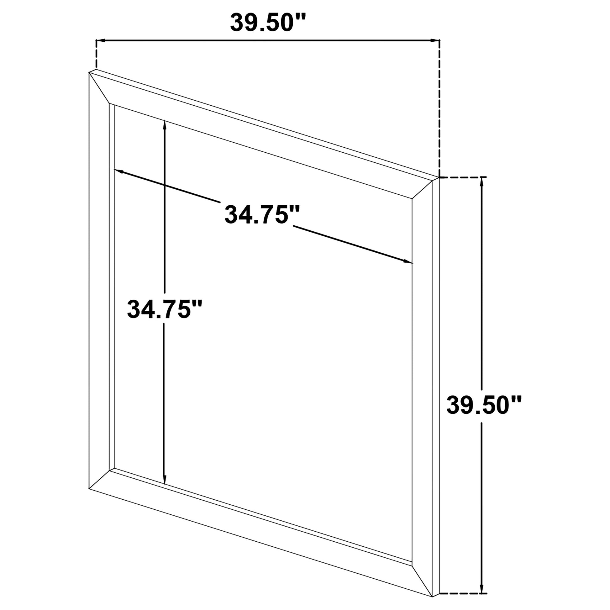 Ines Dresser Mirror White High Gloss 223094 - Venini Furniture 