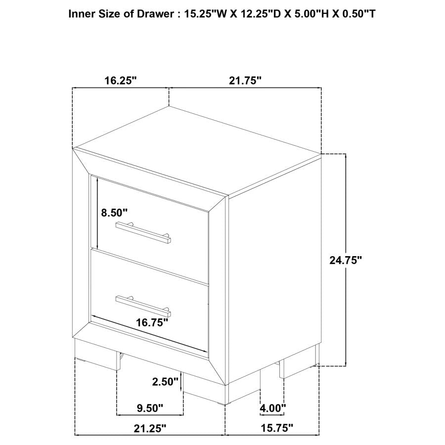 Arielle Eastern King Or Queen Bookcase Panel Storage Bed Light Oak.