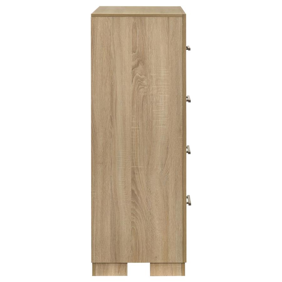 Arielle Eastern King Or Queen Bookcase Panel Storage Bed Light Oak.