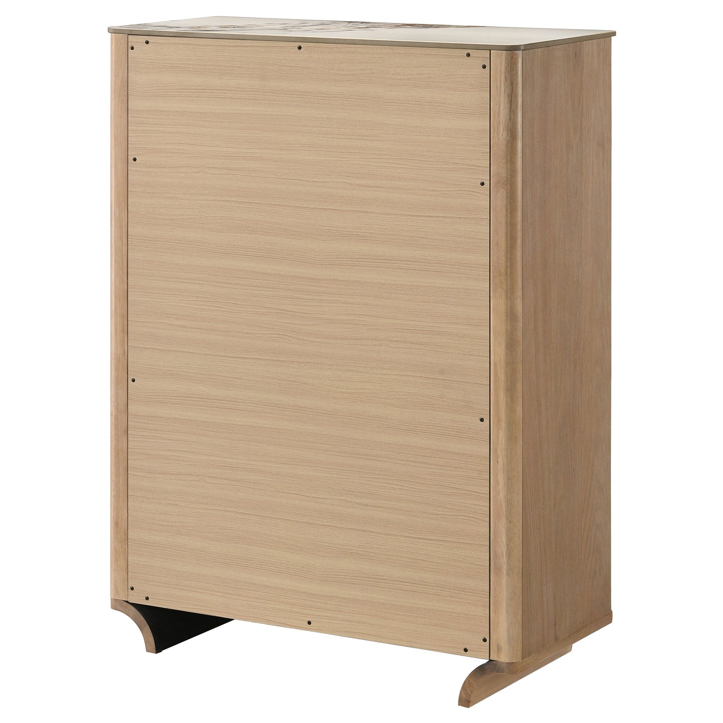 Leanne 5-drawer Sinter Stone Top Chest of Drawers Light Oak 223135