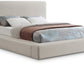 Devin Linen Textured Fabric Bed SKU: DevinBeige-F