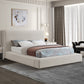 Devin Linen Textured Fabric Bed SKU: DevinBeige-F