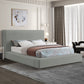 Devin Linen Textured Fabric Bed SKU: DevinBeige-F