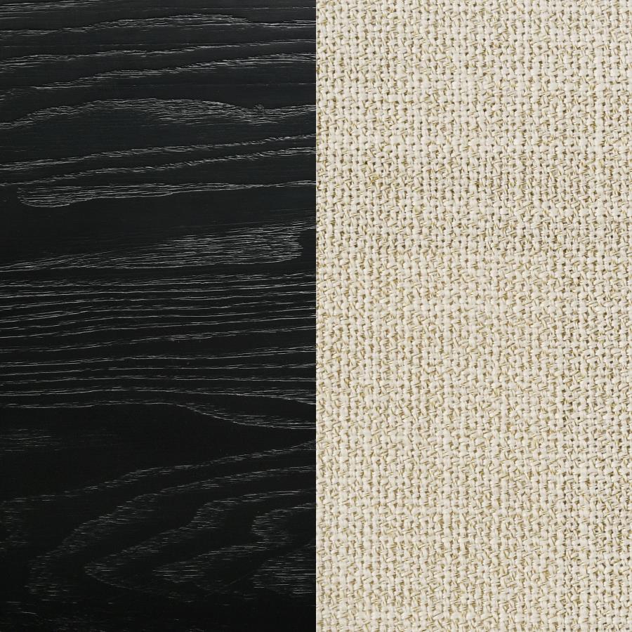 Arini 56-inch Panel BedCalifornia King 224331KWC, Eastern King 224331KE, and Queen 224330Q, Colors: Cream & Black, Black & Grey, Black & Natural - Venini Furniture 