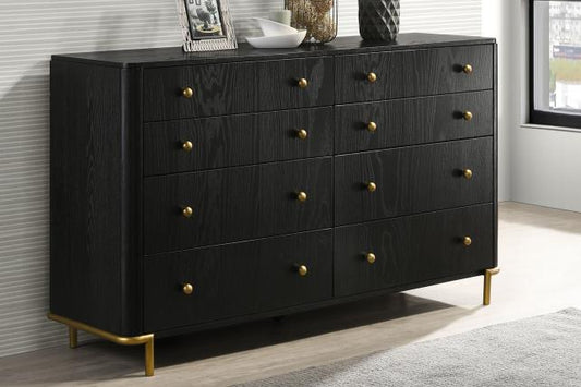 Arini 8-drawer Dresser Black 224333 - Venini Furniture 