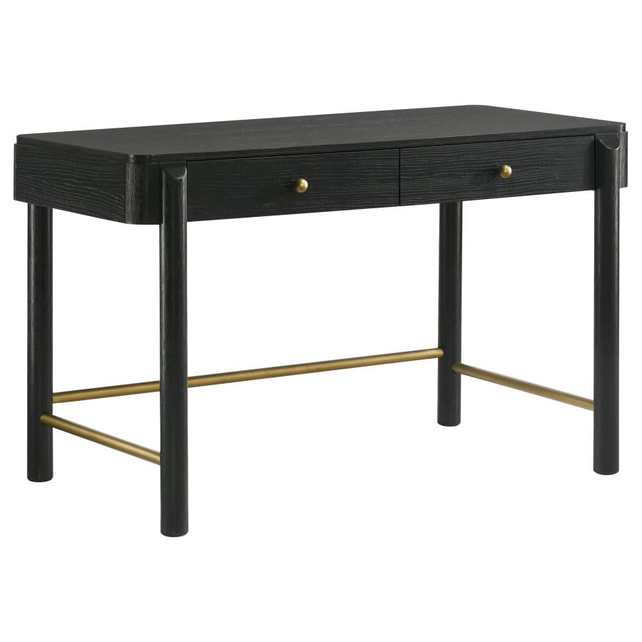 Arini 2-drawer Vanity Desk Makeup Table Black 224337 - Venini Furniture 