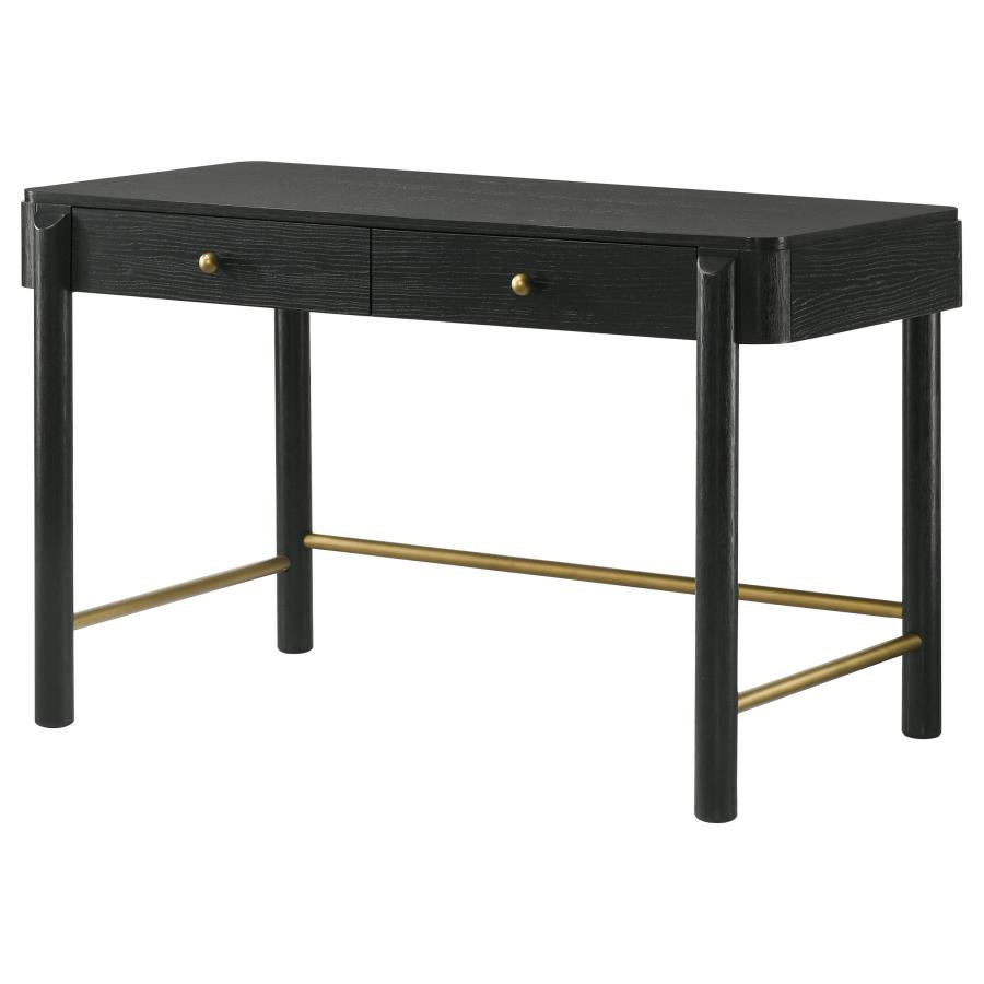 Arini 2-drawer Vanity Desk Makeup Table Black 224337 - Venini Furniture 