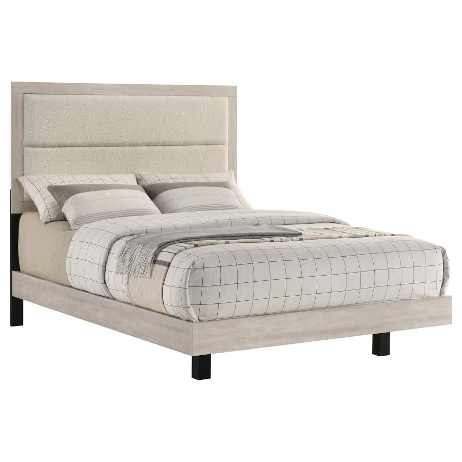 Trenton 54-inch Wood Queen Panel Bed Rustic Cream Twin 225061T, Full 225061F, Queen 225061Q AND Eastern King 225061KE.