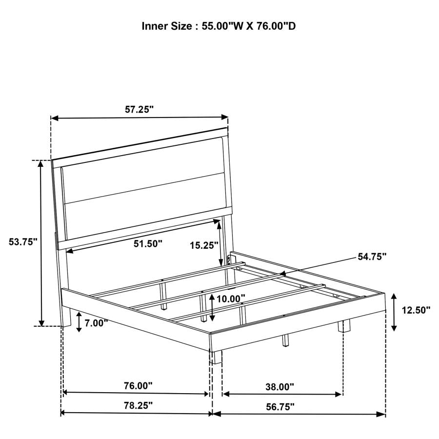 Trenton 54-inch Wood Queen Panel Bed Rustic Cream Twin 225061T, Full 225061F, Queen 225061Q AND Eastern King 225061KE.