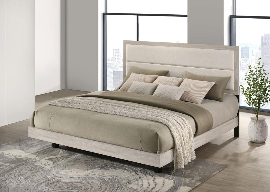 Trenton 54-inch Wood Queen Panel Bed Rustic Cream Twin 225061T, Full 225061F, Queen 225061Q AND Eastern King 225061KE.