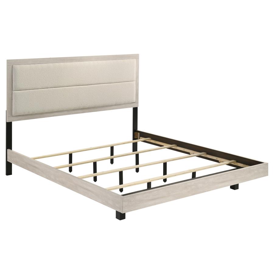 Trenton 54-inch Wood Queen Panel Bed Rustic Cream Twin 225061T, Full 225061F, Queen 225061Q AND Eastern King 225061KE.