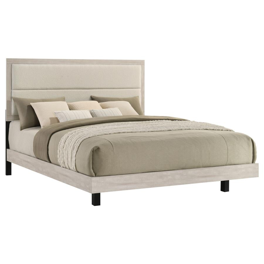 Trenton 54-inch Wood Queen Panel Bed Rustic Cream Twin 225061T, Full 225061F, Queen 225061Q AND Eastern King 225061KE.