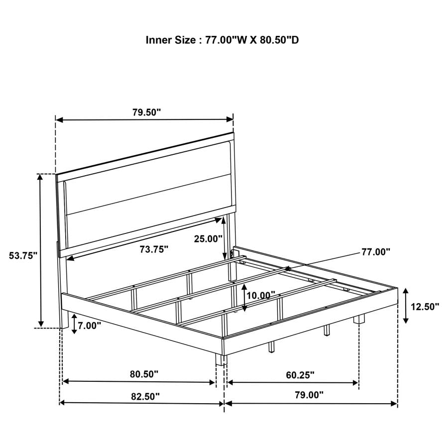Trenton 54-inch Wood Queen Panel Bed Rustic Cream Twin 225061T, Full 225061F, Queen 225061Q AND Eastern King 225061KE.