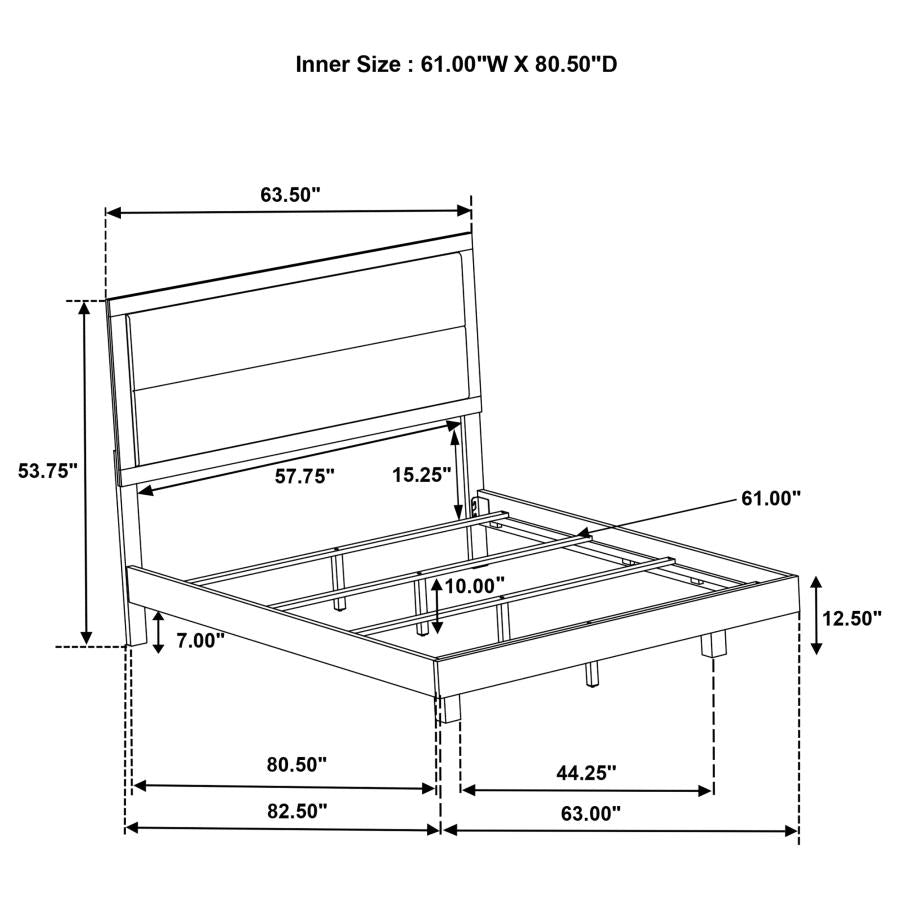 Trenton 54-inch Wood Queen Panel Bed Rustic Cream Twin 225061T, Full 225061F, Queen 225061Q AND Eastern King 225061KE.