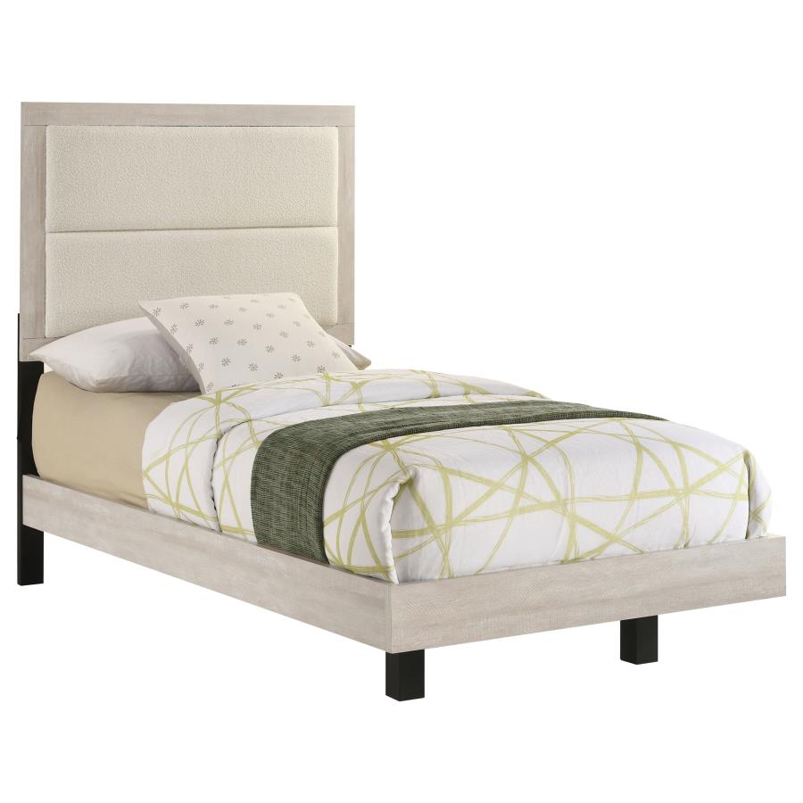 Trenton 54-inch Wood Queen Panel Bed Rustic Cream Twin 225061T, Full 225061F, Queen 225061Q AND Eastern King 225061KE.