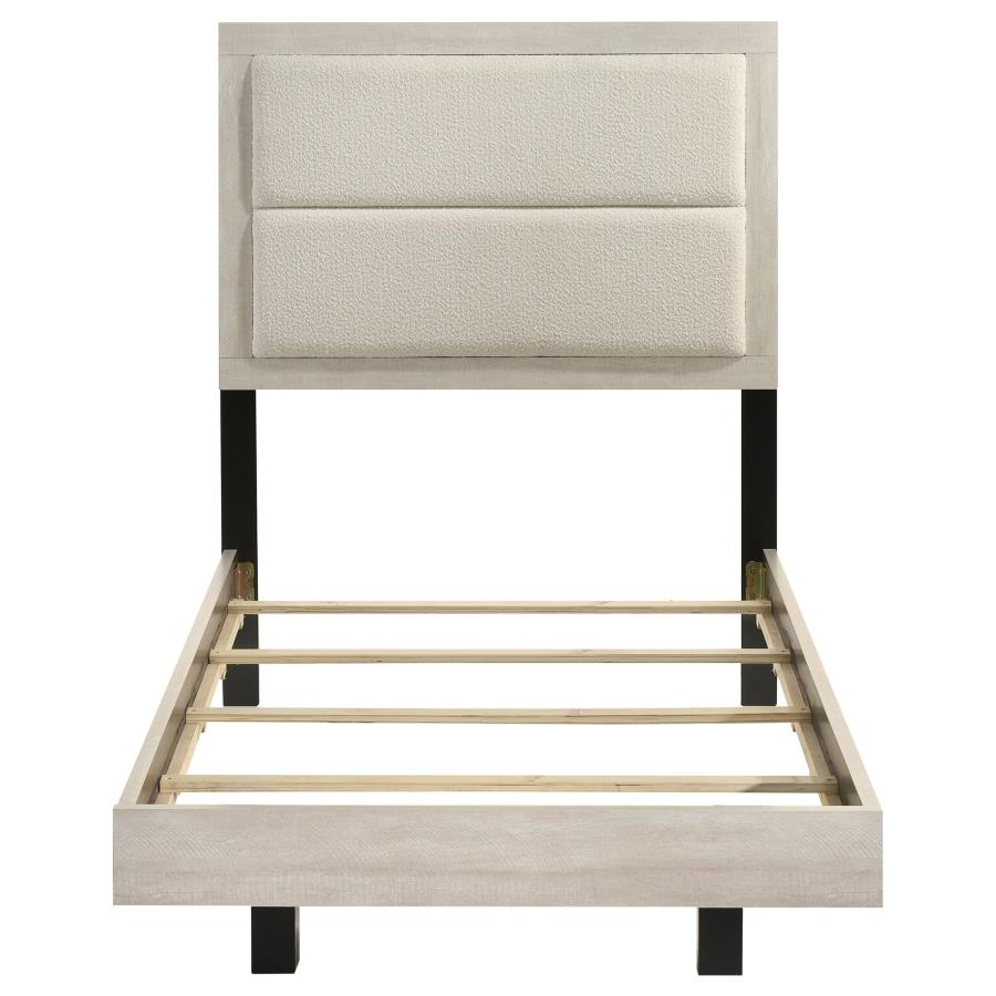 Trenton 54-inch Wood Queen Panel Bed Rustic Cream Twin 225061T, Full 225061F, Queen 225061Q AND Eastern King 225061KE.