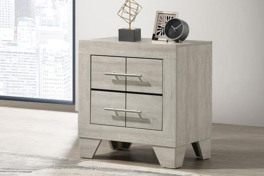 Trenton 2-drawer Nightstand Bedside Table Rustic Cream 225062 - Venini Furniture 