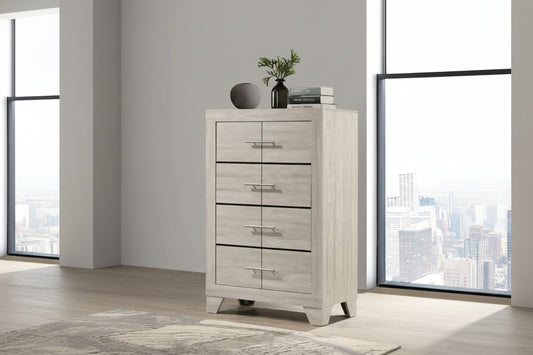 Trenton 4-drawer Bedroom Chest of Drawers Rustic Cream 225065 - Venini Furniture 
