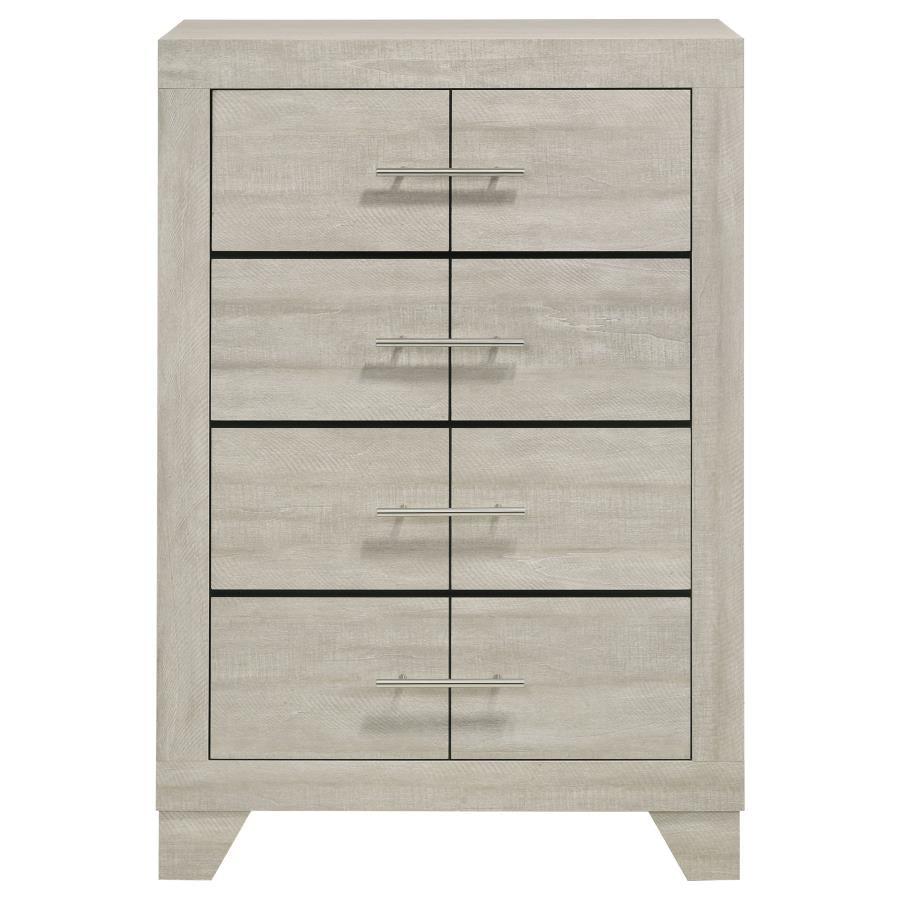 Trenton 4-drawer Bedroom Chest of Drawers Rustic Cream 225065 - Venini Furniture 