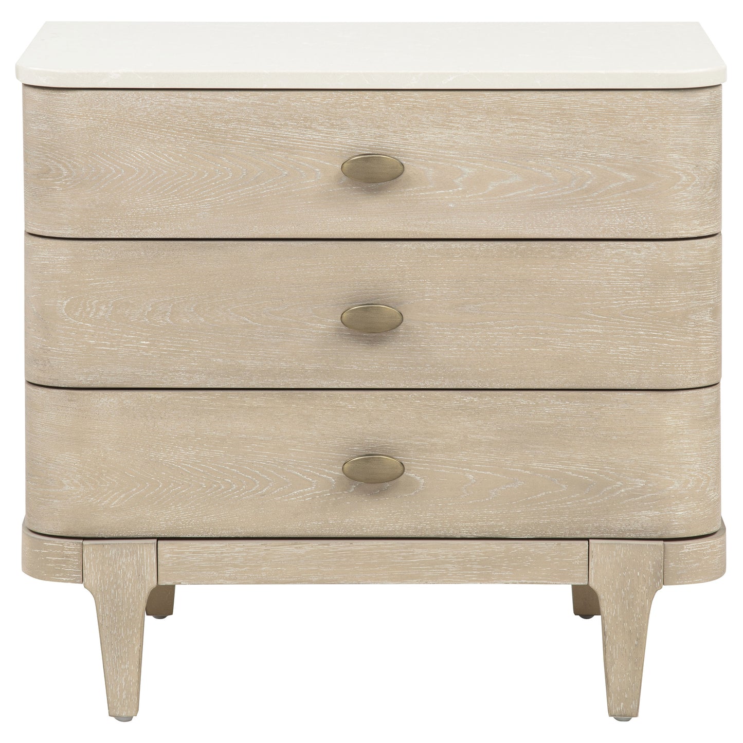 Lucaire 3-drawer Nightstand Bedside Table Sandstone 225182