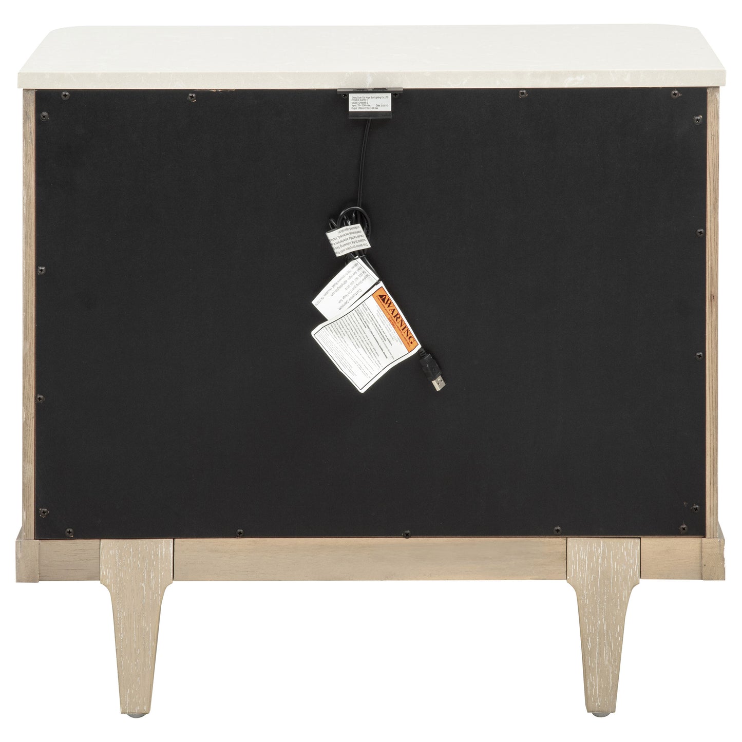 Lucaire 3-drawer Nightstand Bedside Table Sandstone 225182