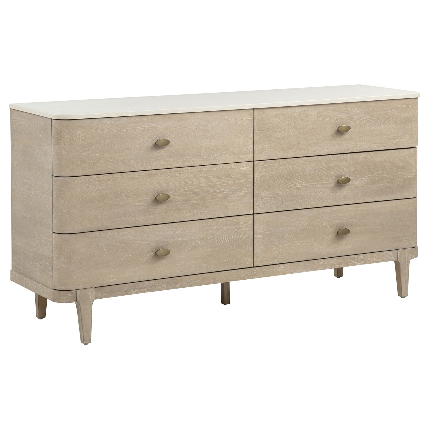 Lucaire 6-drawer Dresser Cabinet with Mirror Sandstone 225183M