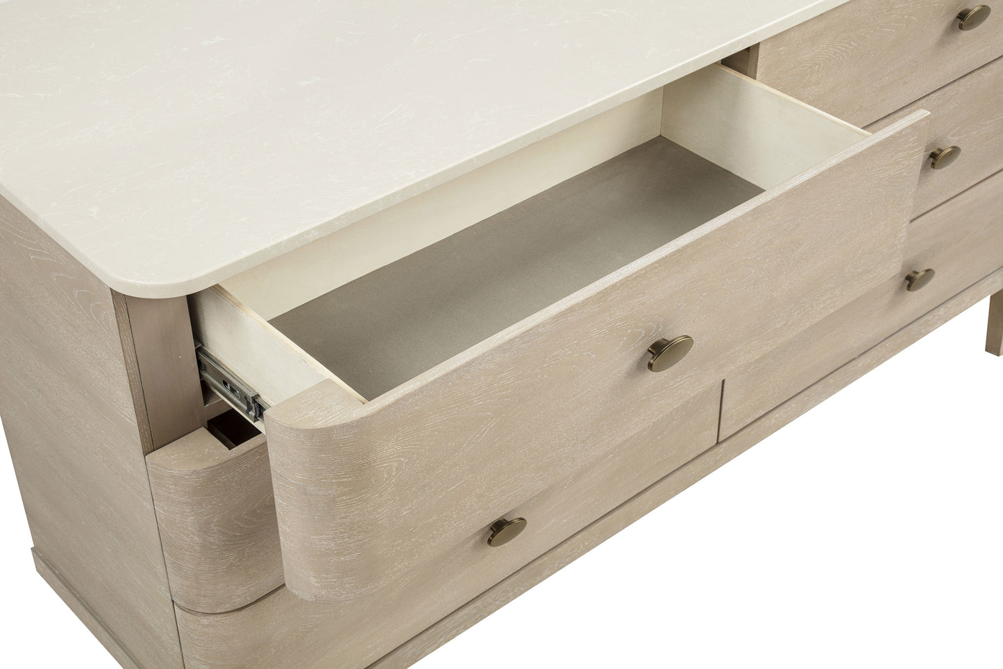 Lucaire 6-drawer Dresser Cabinet with Mirror Sandstone 225183M
