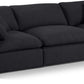 Comfy Linen Textured Fabric Sofa SKU: 187Cream-S119