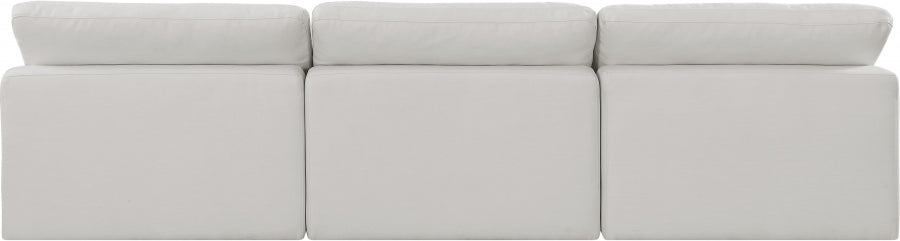 Comfy Linen Textured Fabric Sofa SKU: 187Cream-S117