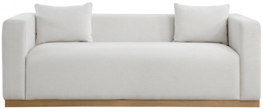 Alfie Linen Textured Fabic Sofa SKU: 642Cream-S