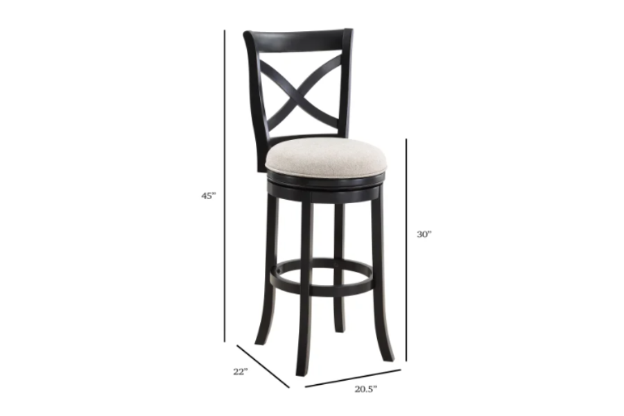 Taburete de bar Adelia de 30" de altura
