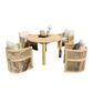 Panama Jack Cabo 5-Piece Barrel Round Dining Set PJO-4401-NAT-5DB