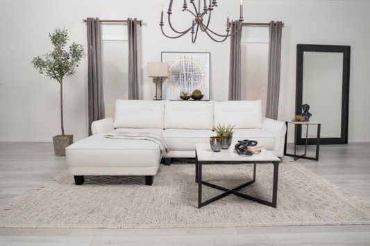 Caspian Upholstered Curved Arm Chaise Sectional Sofa 509540