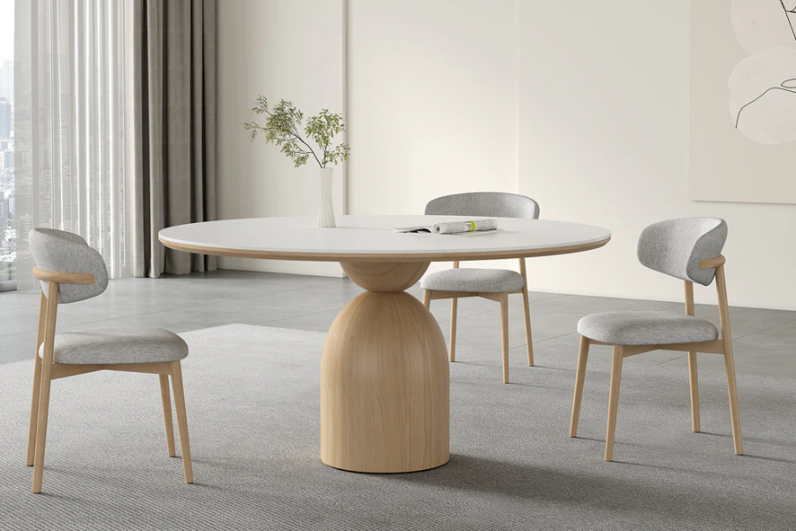ANDREA | WHITE CERAMIC TABLE CB-8604-53