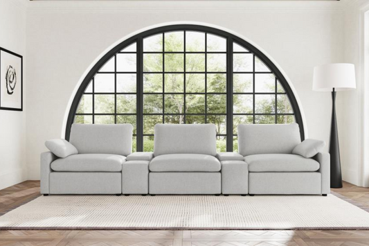 Collins 5-piece Power Reclining Home Theater Seating Grey 609561PT Comming Soon