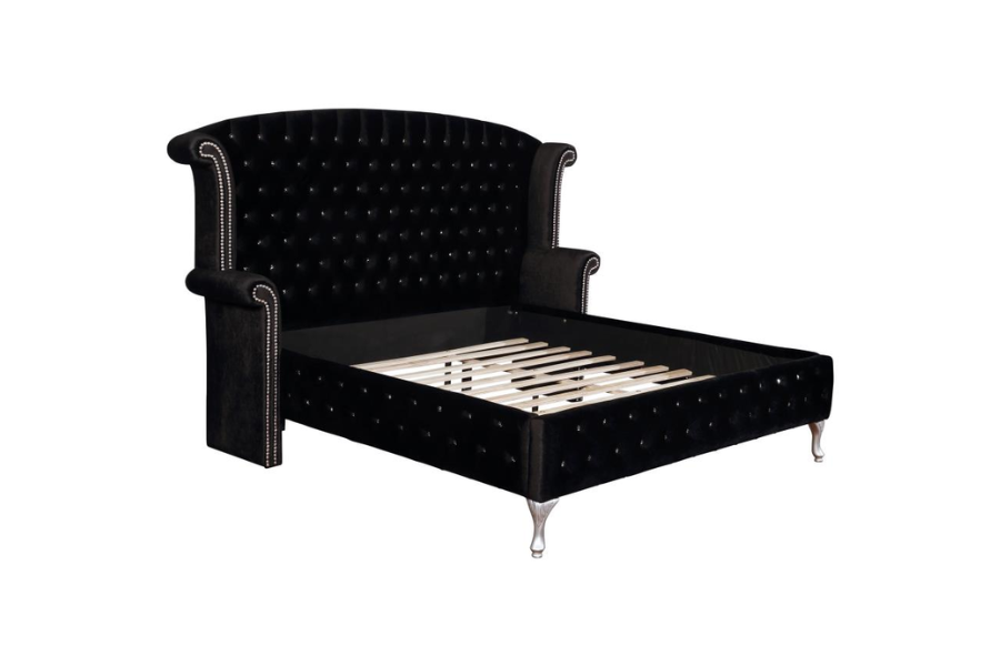 Deanna 4-piece Eastern King Bedroom Set Black  206101KE-S4