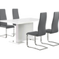Anges 5-piece Dining Table Set White High Gloss and Grey 102310-S5G