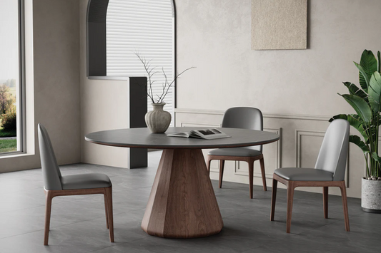 SABRINA | WHITE-GOLD MARBLED CERAMIC TABLE CB-7605-53