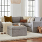 Flexsteel Modular Sectional with Storage Ottoman