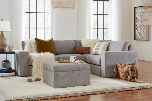 Flexsteel Modular Sectional with Storage Ottoman