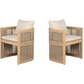 Panama Jack Cabo Set of 2 Barrel Dining Armchairs PJO-4401-NAT-BC