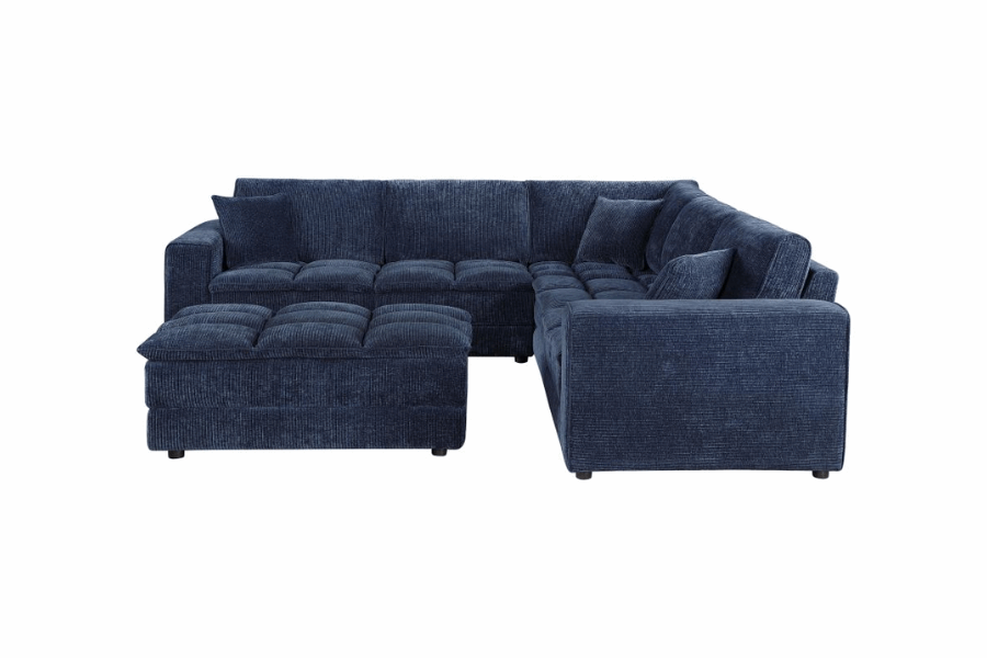 Atlantic 6-piece Upholstered Modular Sectional Sofa Blue 551821-SET Comming Soon