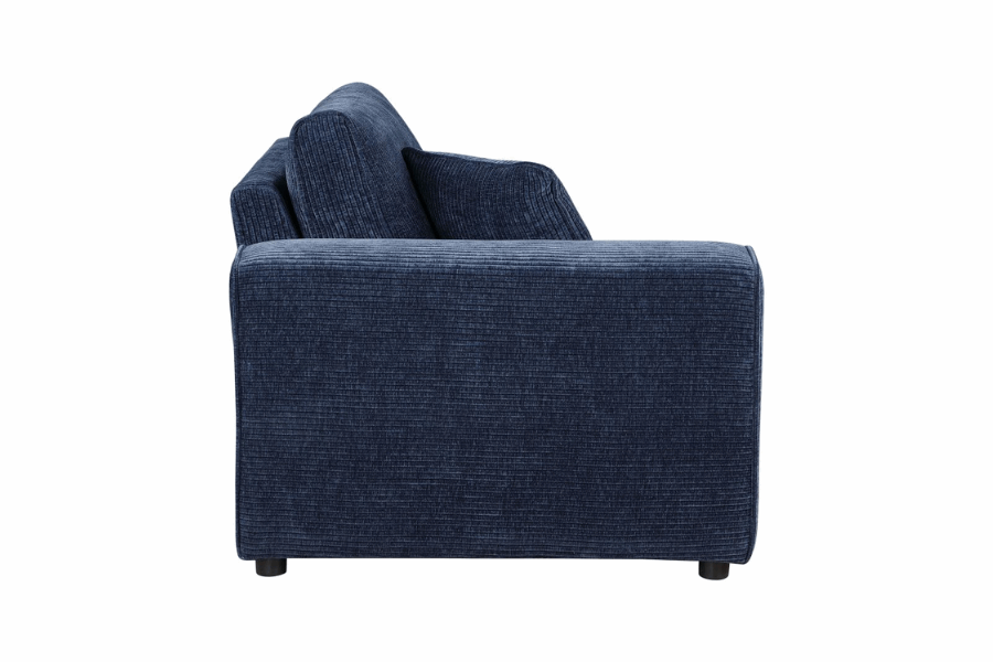 Atlantic Corduroy Upholstered LAF Arm Chair Blue	551824LAF
