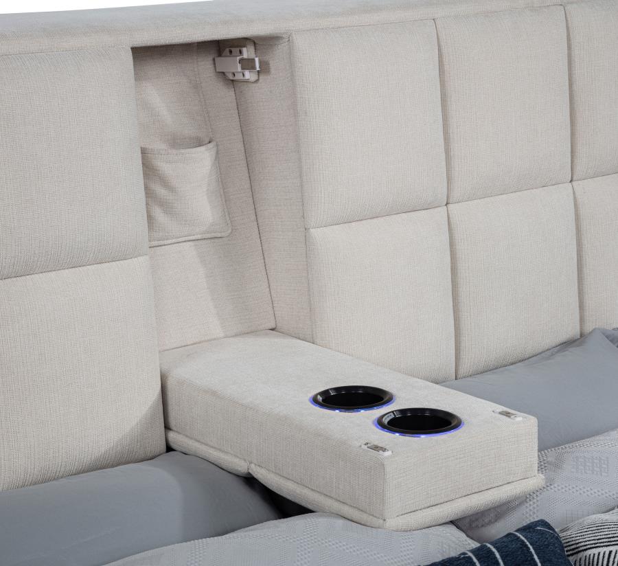 Dreux Upholstered Panel Platform Bed