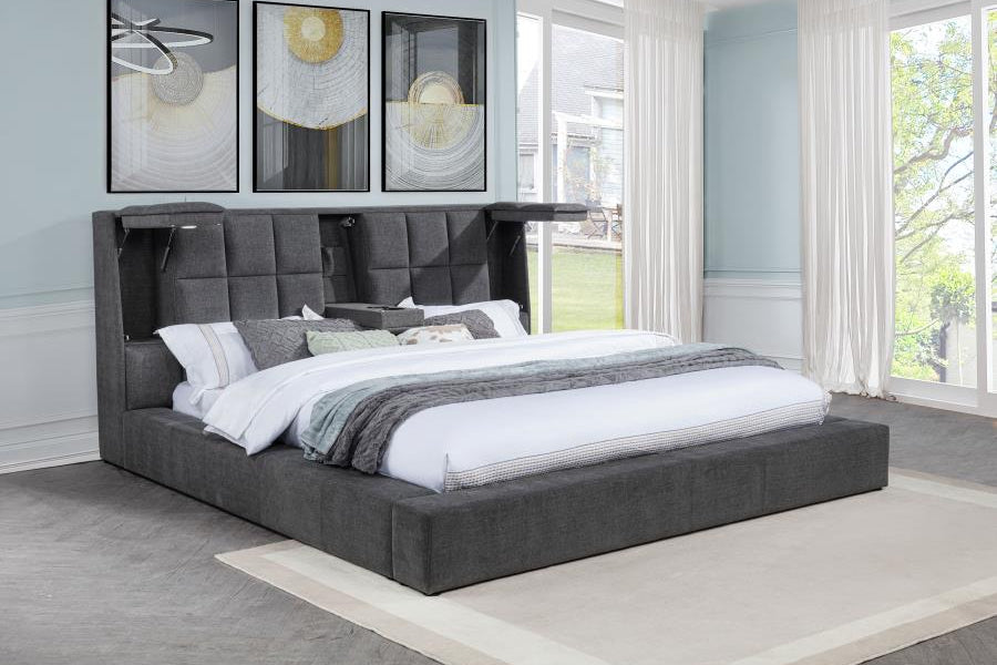 Dreux Upholstered Panel Platform Bed