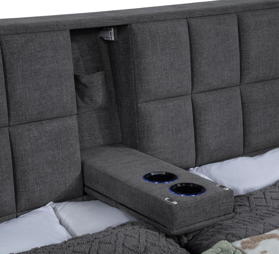 Dreux Upholstered Panel Platform Bed