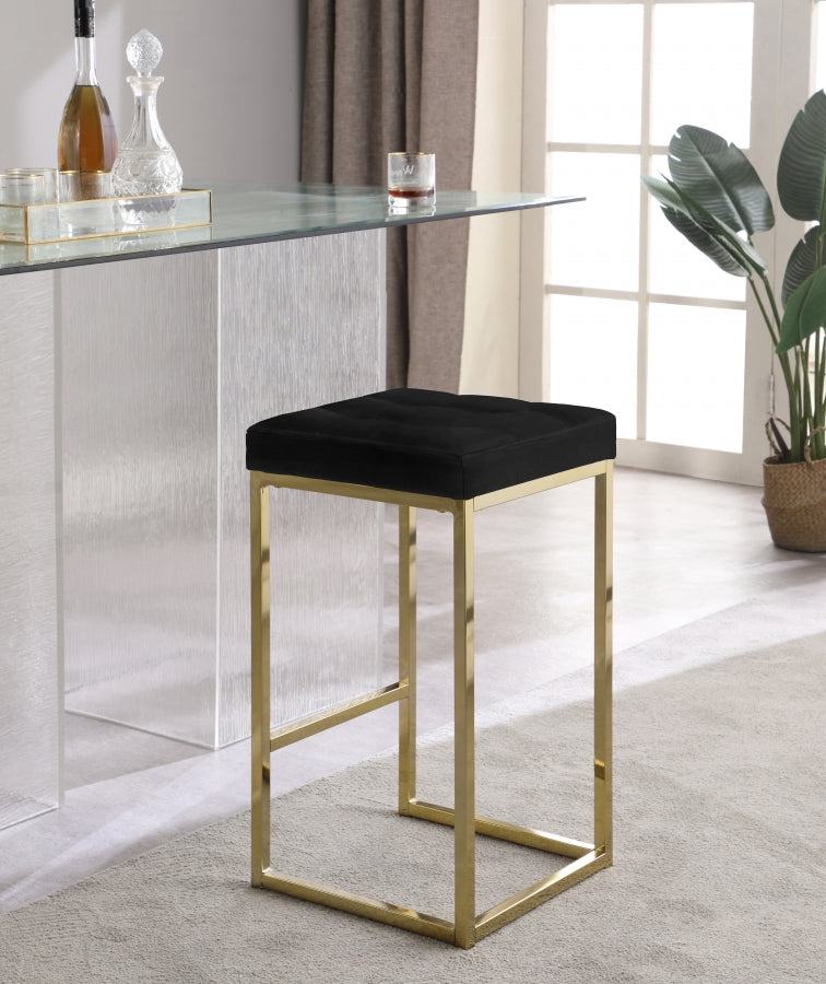 Nicola Velvet Counter Stool SKU: 906Black-C