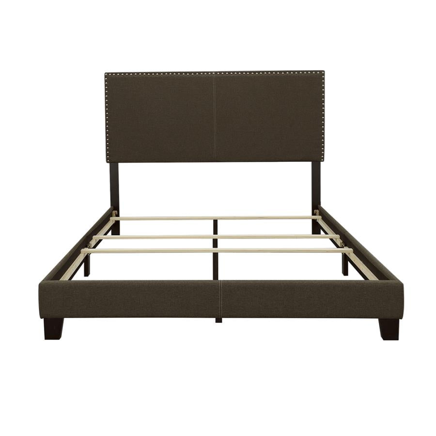 Boyd Upholstered Panel Bed Charcoal