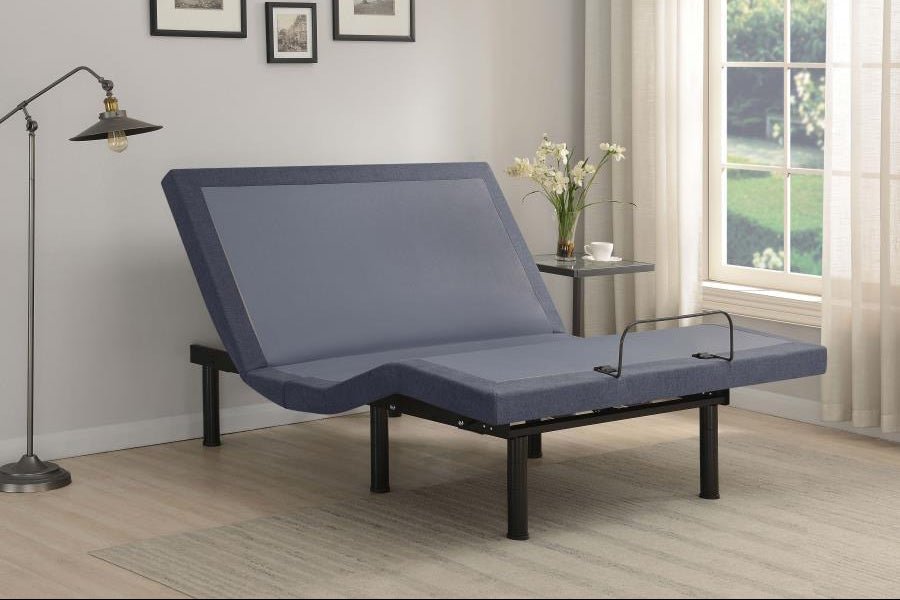 Clara Adjustable Bed Base Grey and Black.